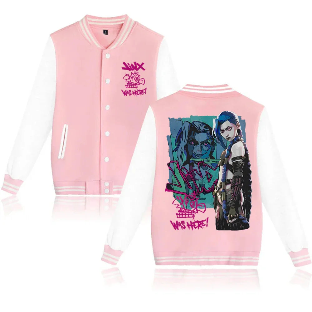 Jinx Baseball Hoodie – Rebel Spirit, Arcane - Eden of Clothes