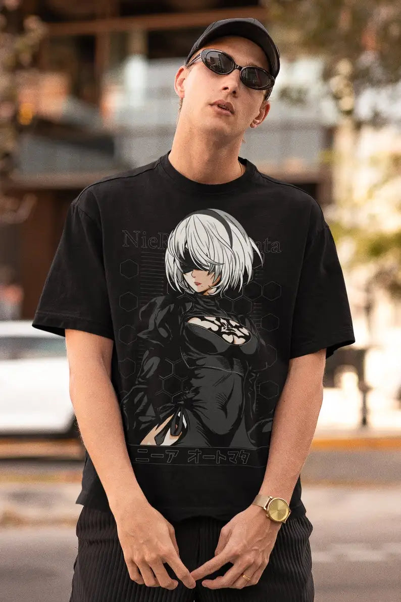 2B T-Shirt – Android Style, Nier Automata - Eden of Clothes