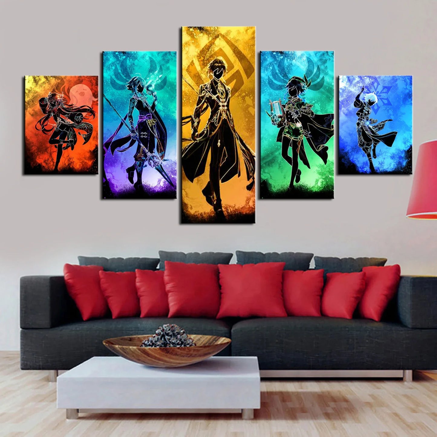 5 Pieces Art Set – High-Quality Print, Genshin Impact - Eden of Clothes