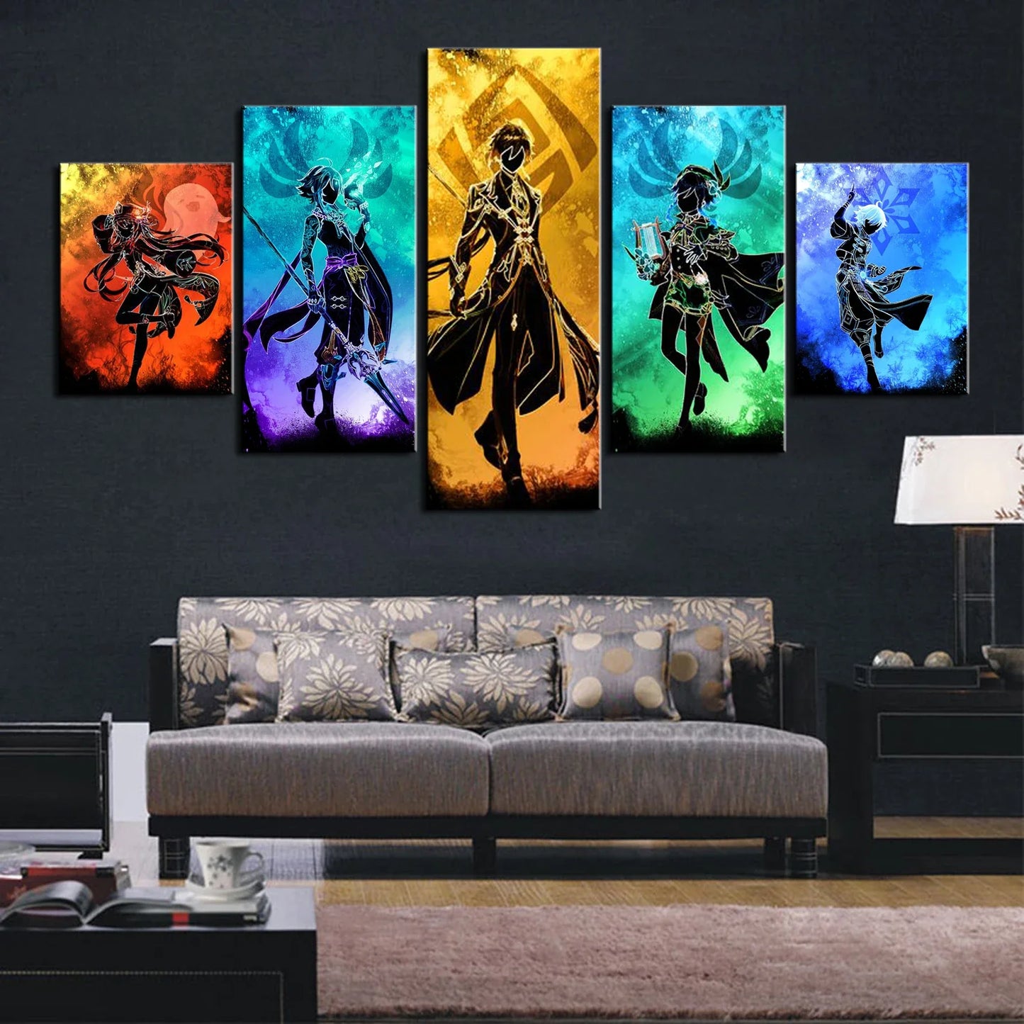 5 Pieces Art Set – High-Quality Print, Genshin Impact - Eden of Clothes