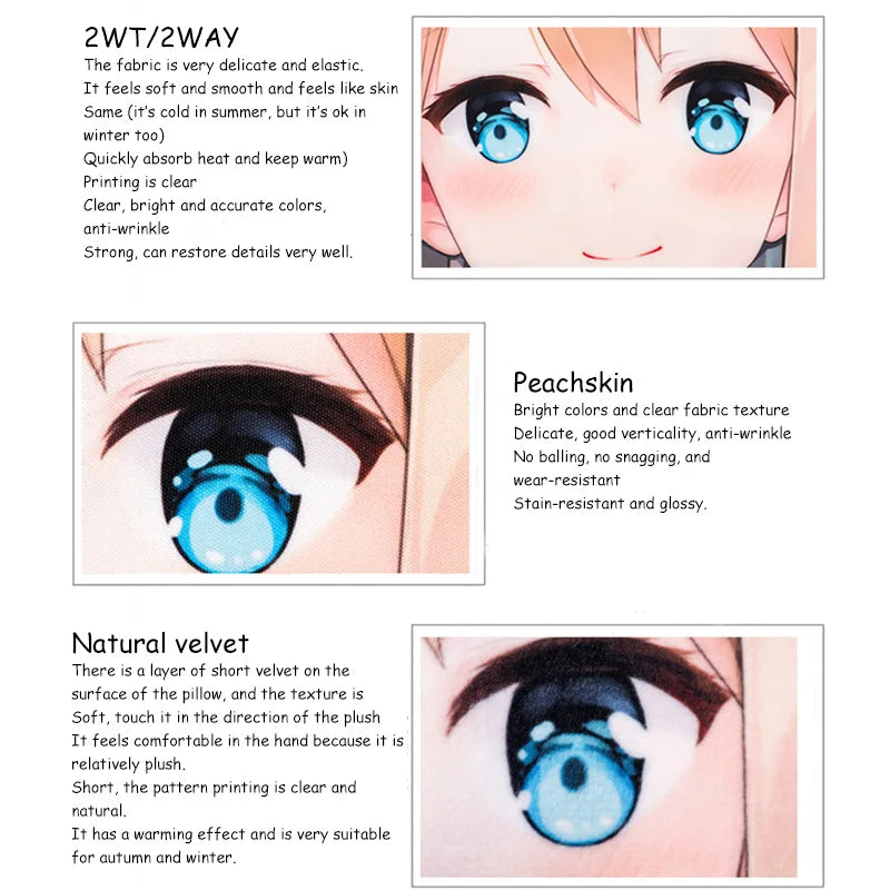 Dakimakura Pillow Case – Soft Fabric, Ookami Mio Eden of Clothes