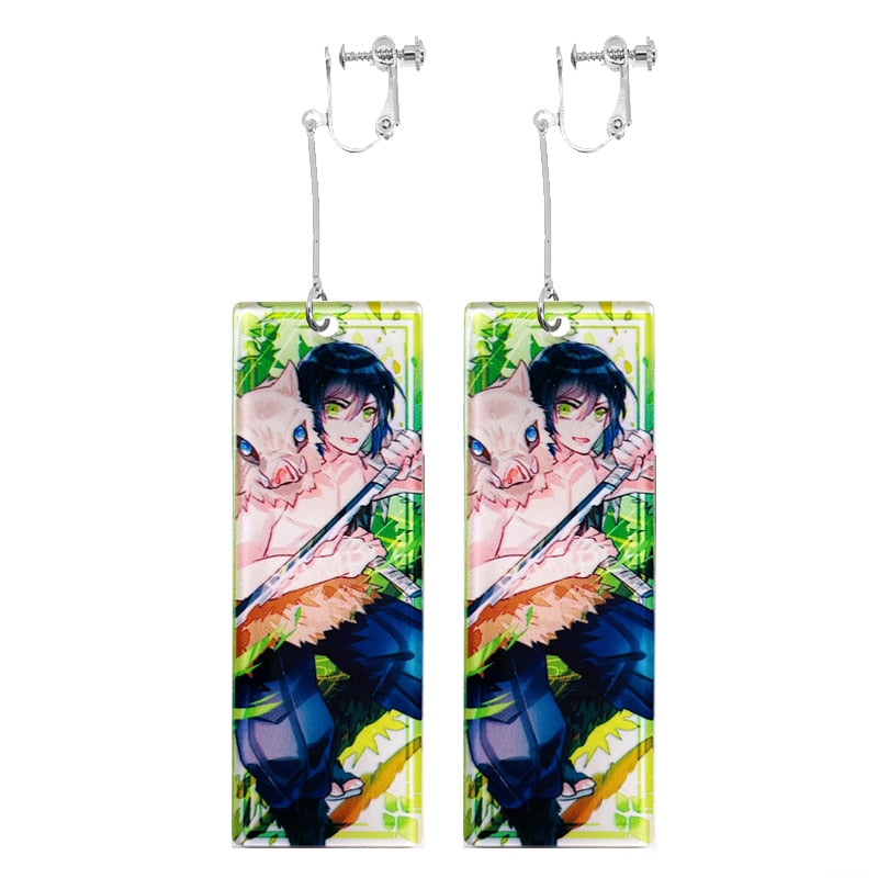 Acrylic Earrings – Tanjiro Inspired, Anime Character Jewelry - Eden of Clothes