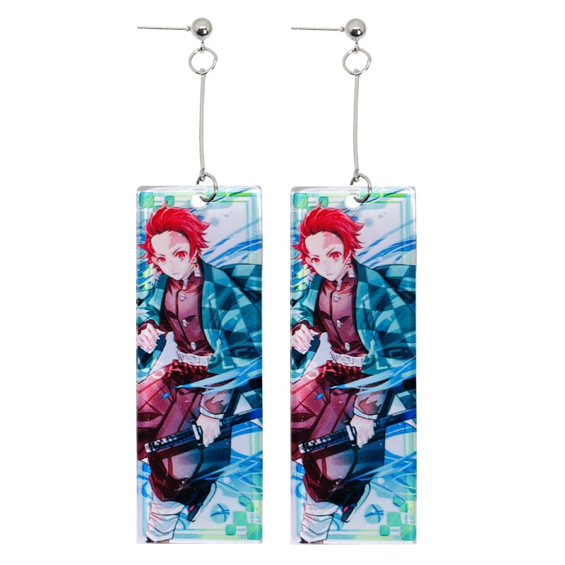 Acrylic Earrings – Tanjiro Inspired, Anime Character Jewelry - Eden of Clothes