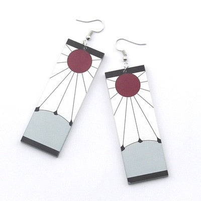Acrylic Earrings – Tanjiro Inspired, Anime Character Jewelry - Eden of Clothes