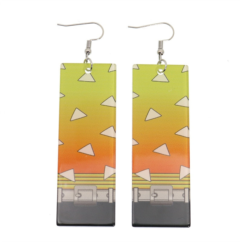 Acrylic Earrings – Tanjiro Inspired, Anime Character Jewelry - Eden of Clothes