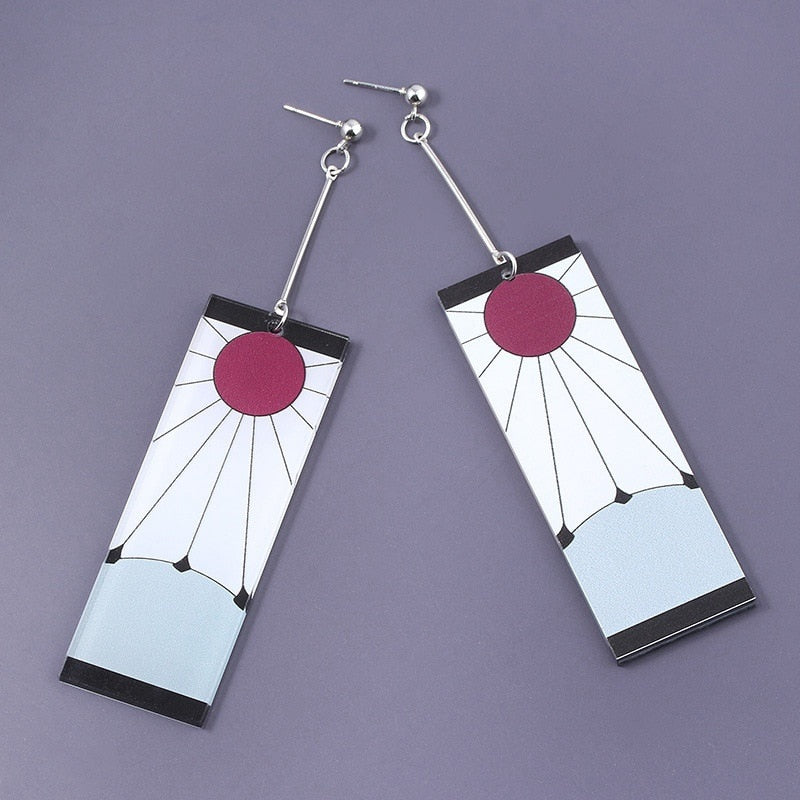 Acrylic Earrings – Tanjiro Inspired, Anime Character Jewelry - Eden of Clothes