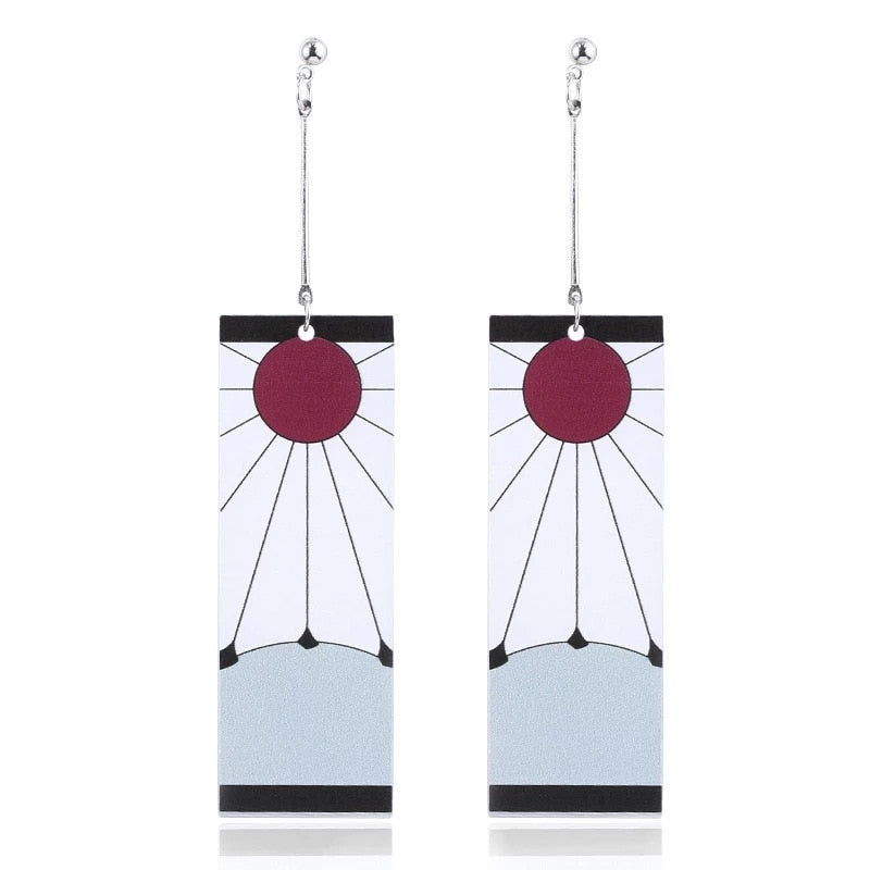 Acrylic Earrings – Tanjiro Inspired, Anime Character Jewelry - Eden of Clothes
