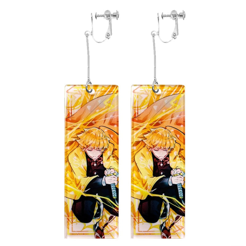 Acrylic Earrings – Tanjiro Inspired, Anime Character Jewelry - Eden of Clothes