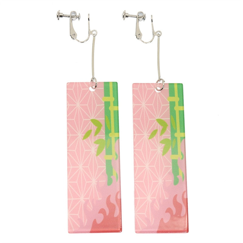 Acrylic Earrings – Tanjiro Inspired, Anime Character Jewelry - Eden of Clothes