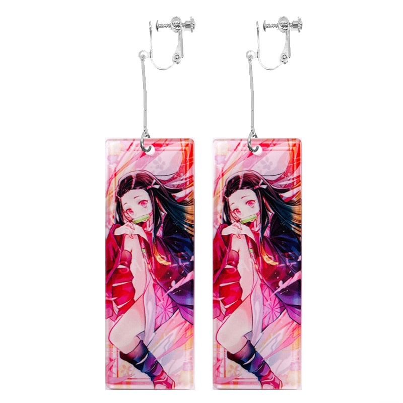 Acrylic Earrings – Tanjiro Inspired, Anime Character Jewelry - Eden of Clothes