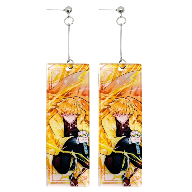 Acrylic Earrings – Tanjiro Inspired, Anime Character Jewelry - Eden of Clothes