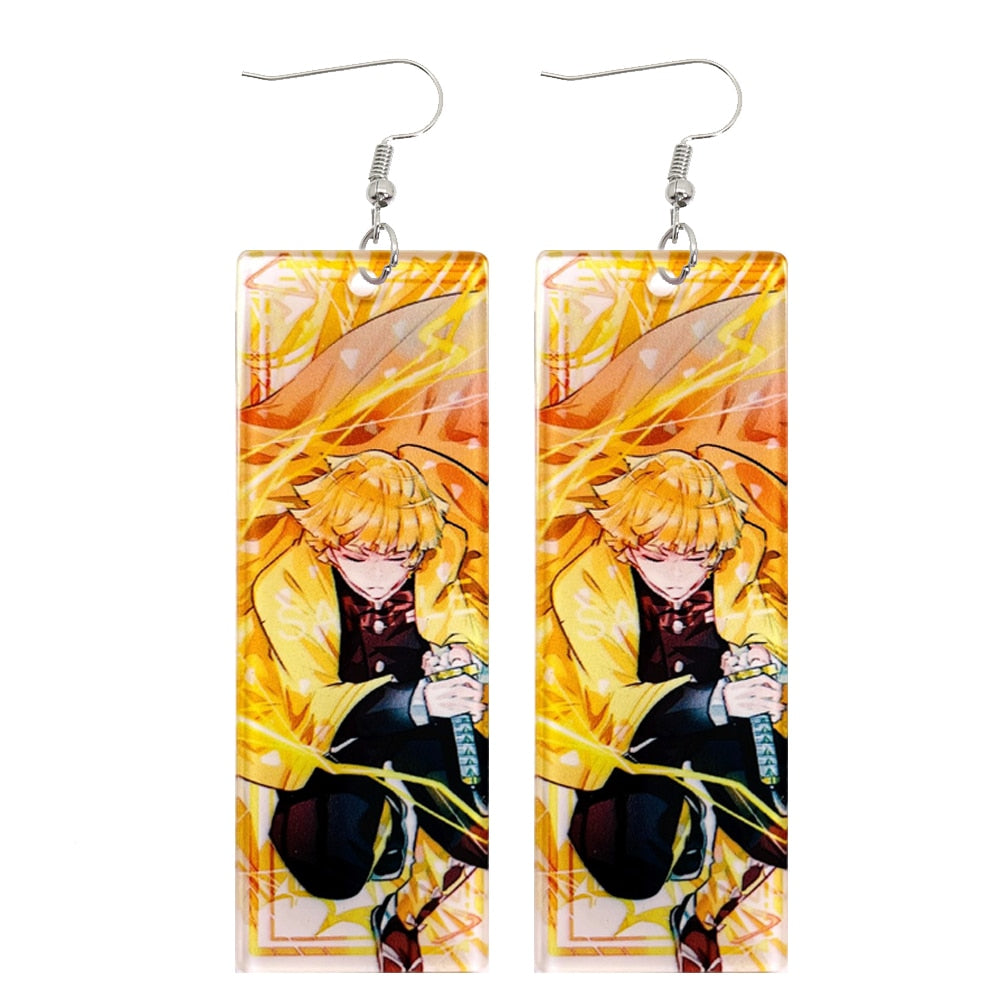 Acrylic Earrings – Tanjiro Inspired, Anime Character Jewelry - Eden of Clothes