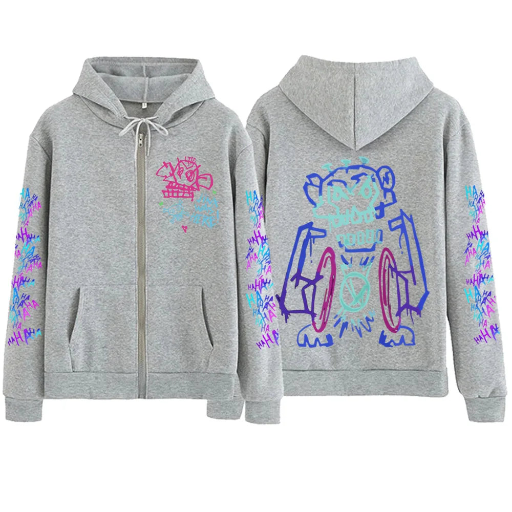 Anime Arcane-Jinx Zipper Hoodie - Eden of Clothes