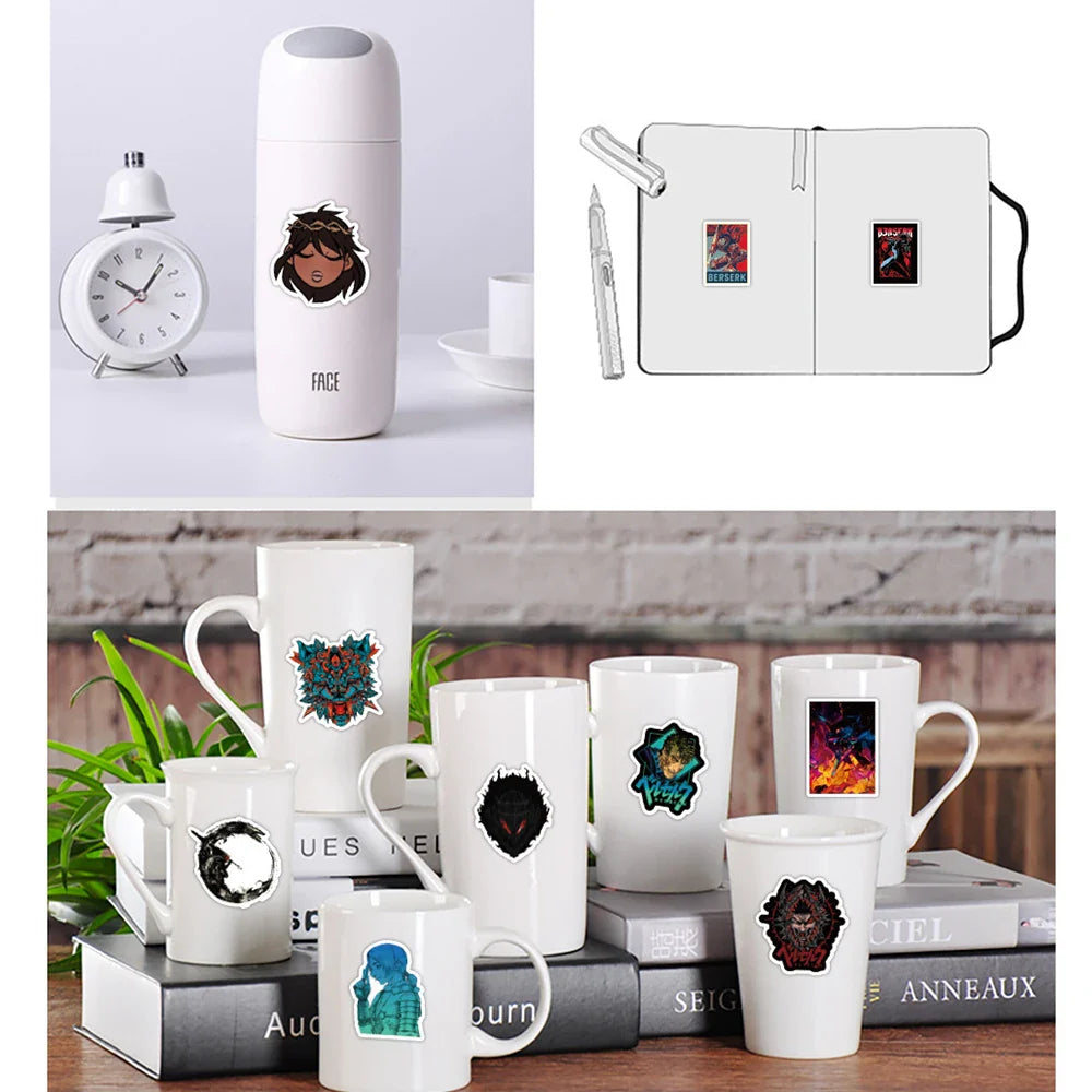 Berserk Stickers – Collection of Iconic Anime Designs, Multiple Pieces - Eden of Clothes