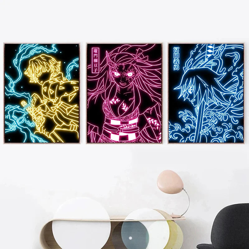 Neon Poster – Unique, Cartoon Anime Style Eden of Clothes