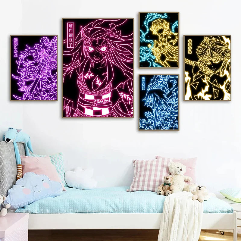 Neon Poster – Unique, Cartoon Anime Style Eden of Clothes