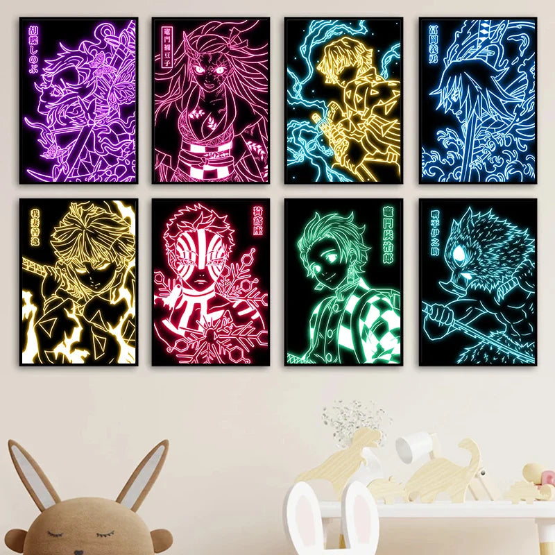 Neon Poster – Unique, Cartoon Anime Style Eden of Clothes