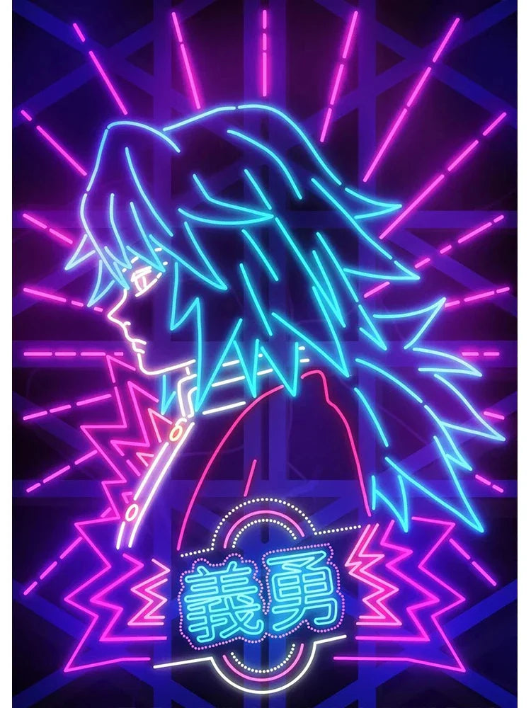 Neon Poster – Unique, Cartoon Anime Style - Eden of Clothes