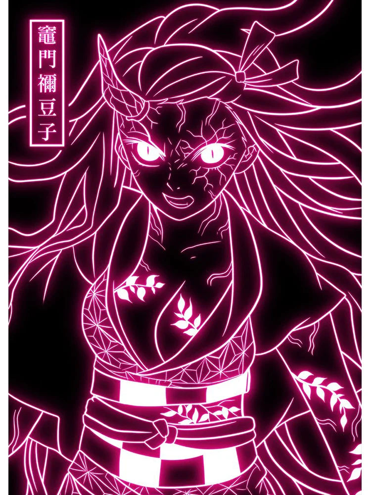 Neon Poster – Unique, Cartoon Anime Style - Eden of Clothes