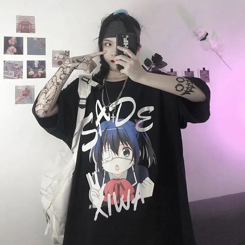 Harajuku T-shirt – Urban Aesthetic, Anime Style - Eden of Clothes