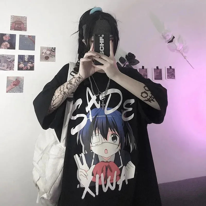 Harajuku T-shirt – Urban Aesthetic, Anime Style - Eden of Clothes