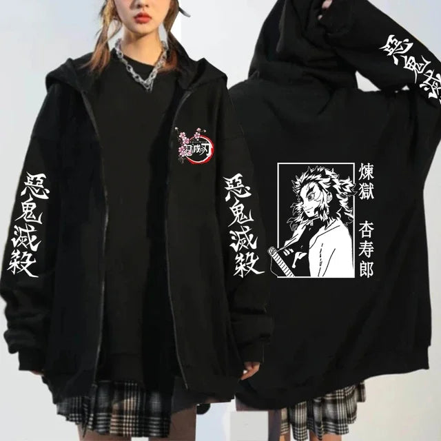 Kochou Shinobu Zipper Jacket – Stylish Design, Demon Slayer Character - Eden of Clothes