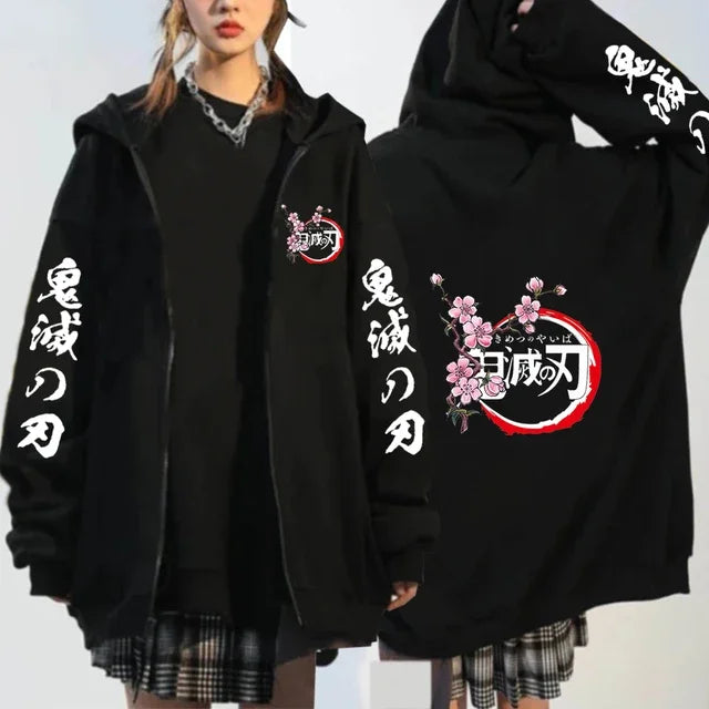 Kochou Shinobu Zipper Jacket – Stylish Design, Demon Slayer Character - Eden of Clothes