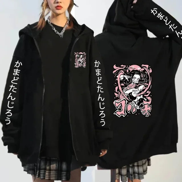 Kochou Shinobu Zipper Jacket – Stylish Design, Demon Slayer Character - Eden of Clothes