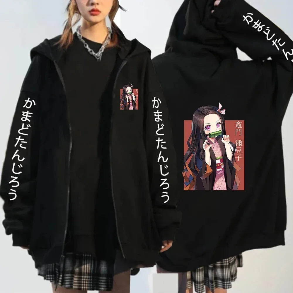 Kochou Shinobu Zipper Jacket – Stylish Design, Demon Slayer Character - Eden of Clothes