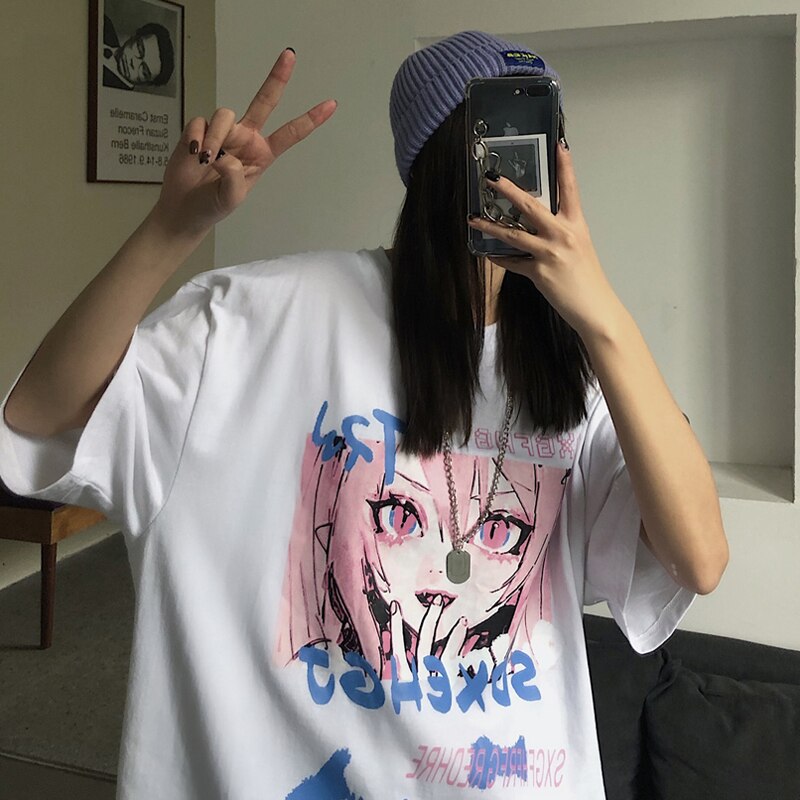Steampunk Anime Short Sleeve – Loose Fit, Vintage Design Eden of Clothes