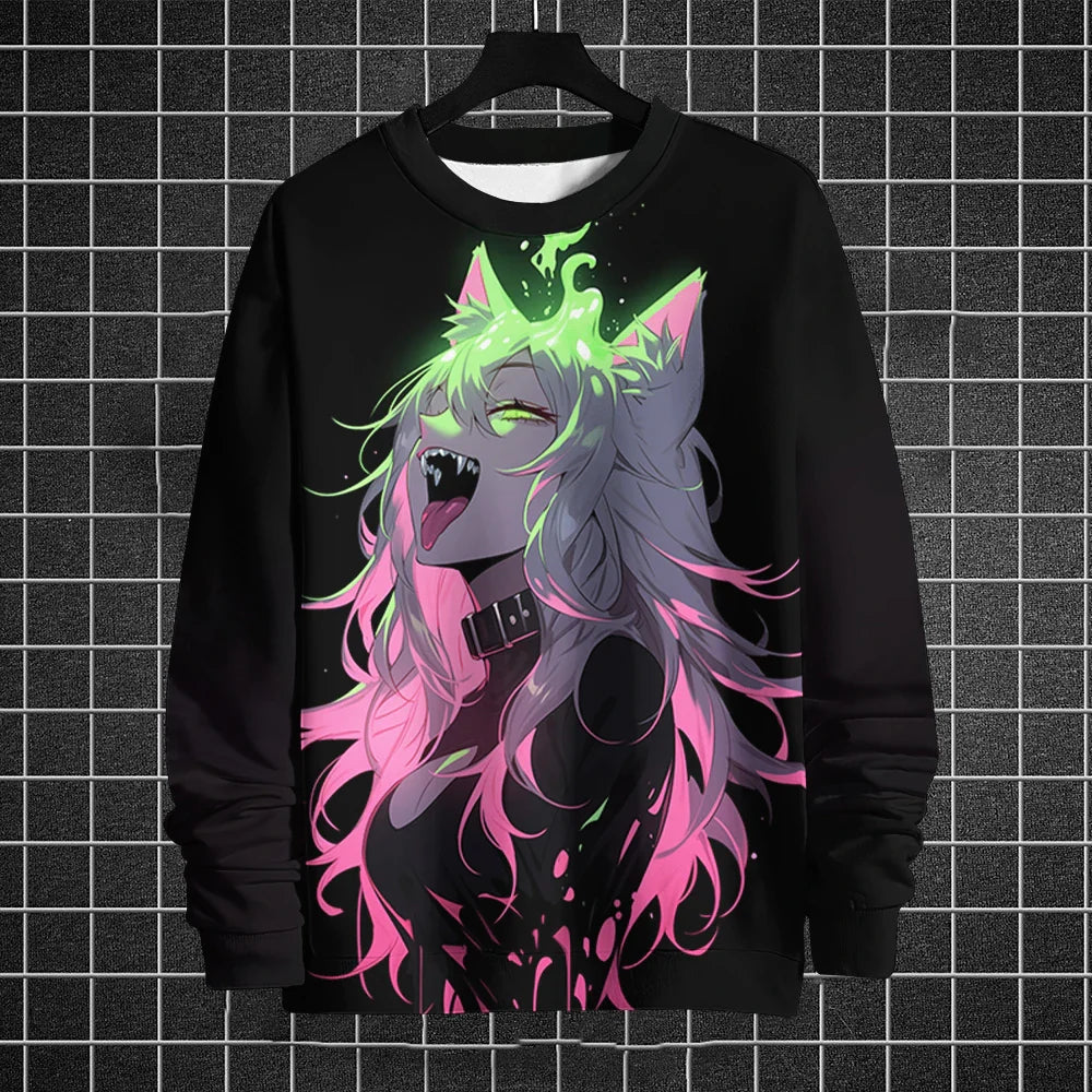 Anime Printed Long Sleeve - Eden of Clothes