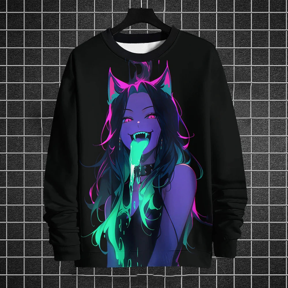 Anime Printed Long Sleeve - Eden of Clothes
