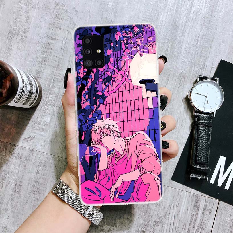 Vaporwave Glitch Phone Case – Anime-Inspired Design for Samsung Galaxy - Eden of Clothes