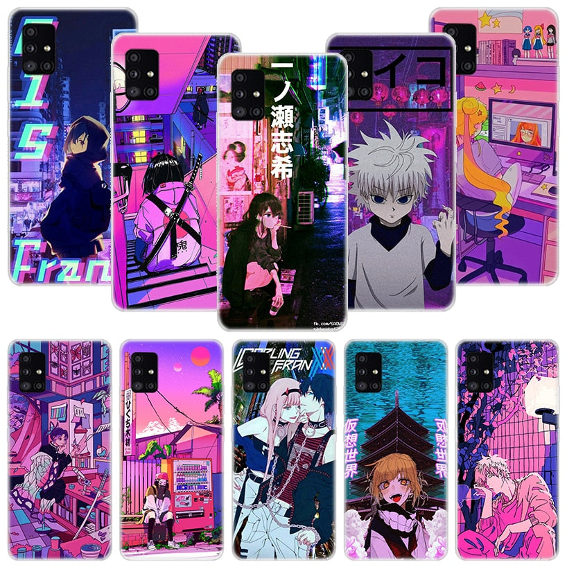 Vaporwave Glitch Phone Case – Anime-Inspired Design for Samsung Galaxy - Eden of Clothes
