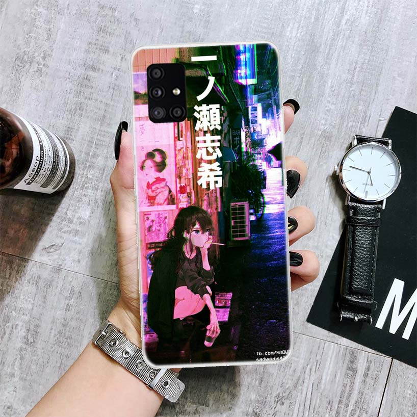 Vaporwave Glitch Phone Case – Anime-Inspired Design for Samsung Galaxy - Eden of Clothes