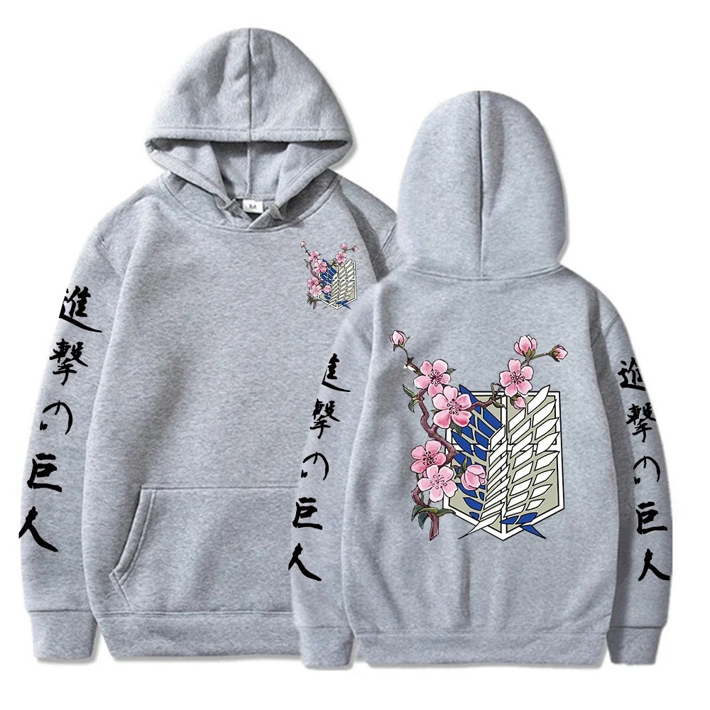Cherry Blossom Hoodie – Soft Fabric, Attack on Titan (AoT) - Eden of Clothes
