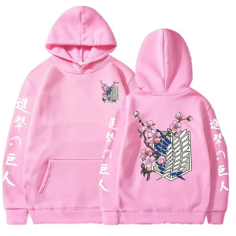 Cherry Blossom Hoodie – Soft Fabric, Attack on Titan (AoT) - Eden of Clothes
