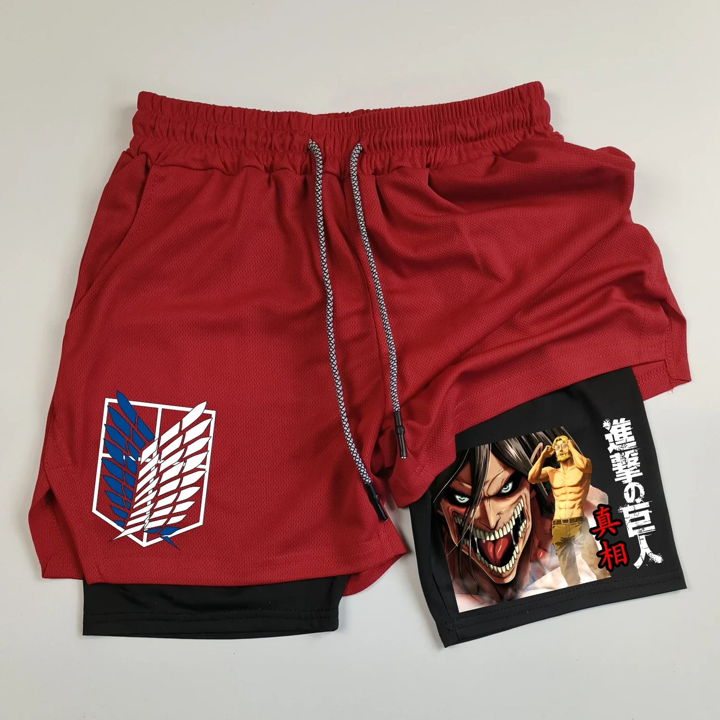 Men's Shorts 2-in-1 – Scout Regiment, Attack on Titan - Eden of Clothes