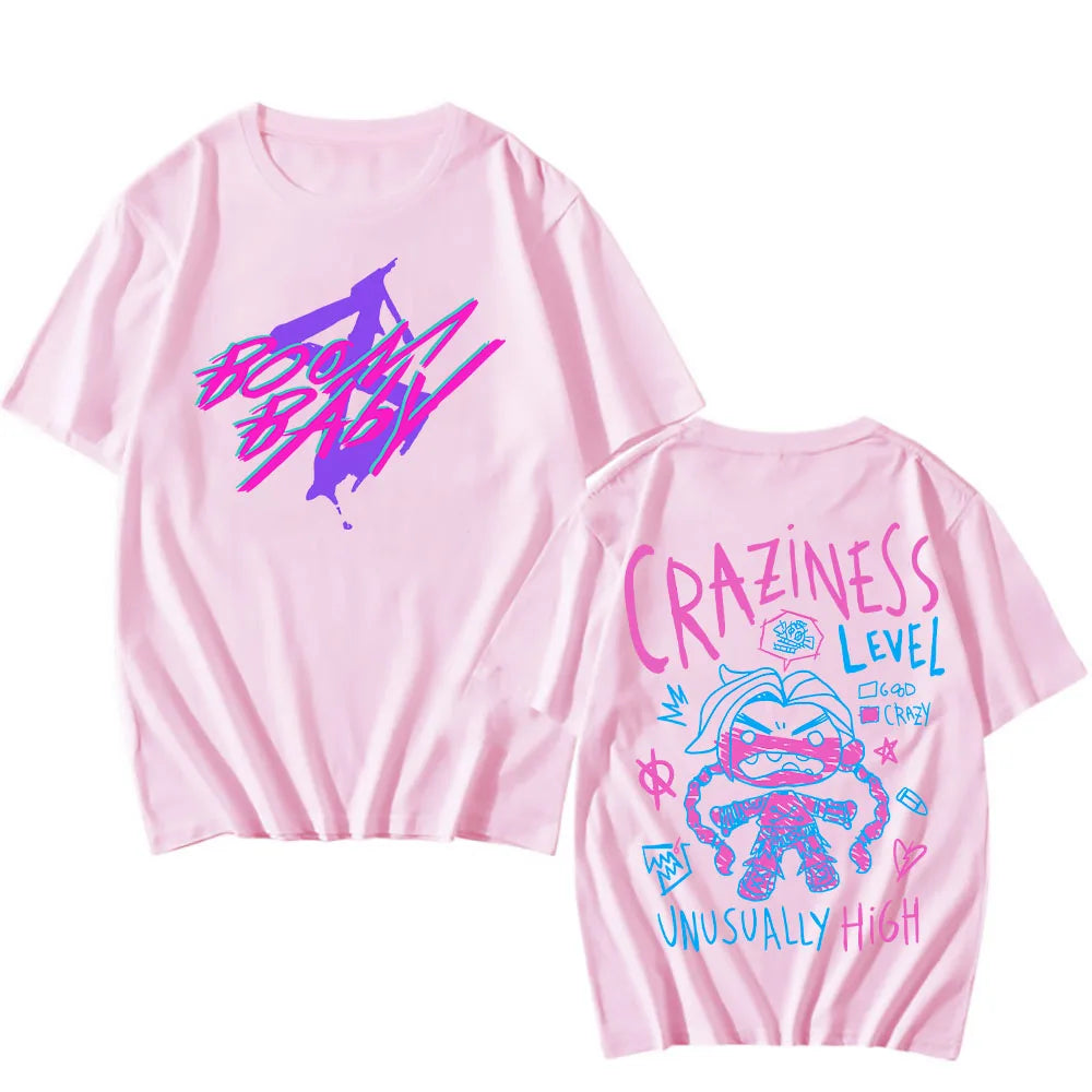 Jinx Cartoon Print T-Shirt – Urban Style, Arcane - Eden of Clothes