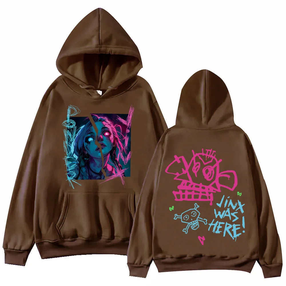 Jinx Hoodie – Hip Hop Style, Unisex, Arcane - Eden of Clothes