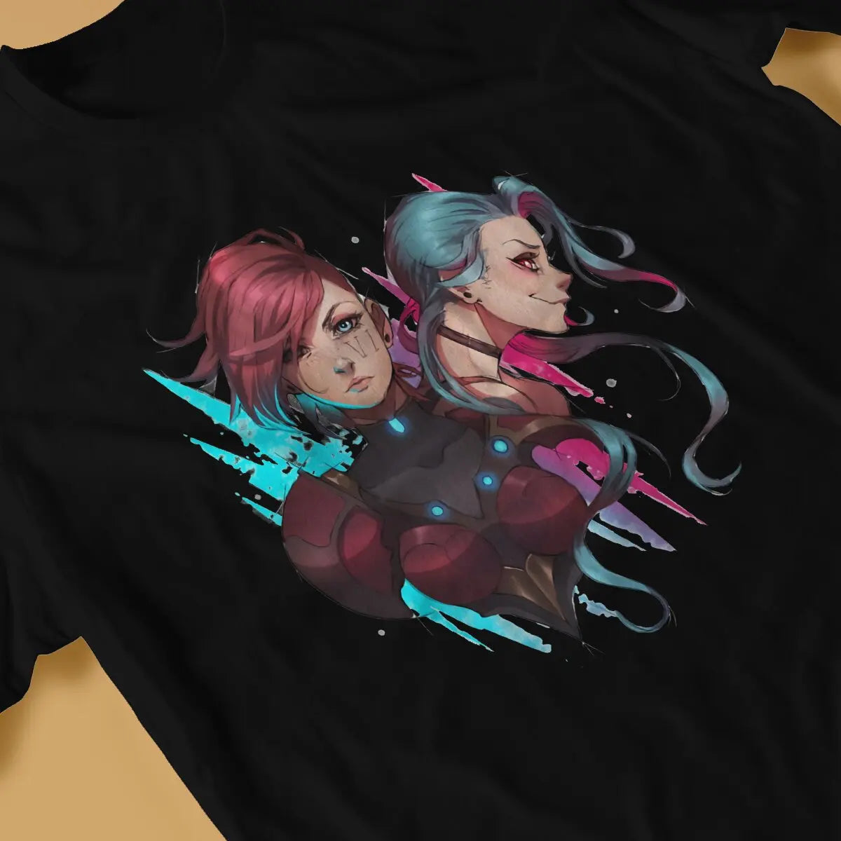 VI & Jinx T-Shirt – Dynamic Design, Arcane - Eden of Clothes