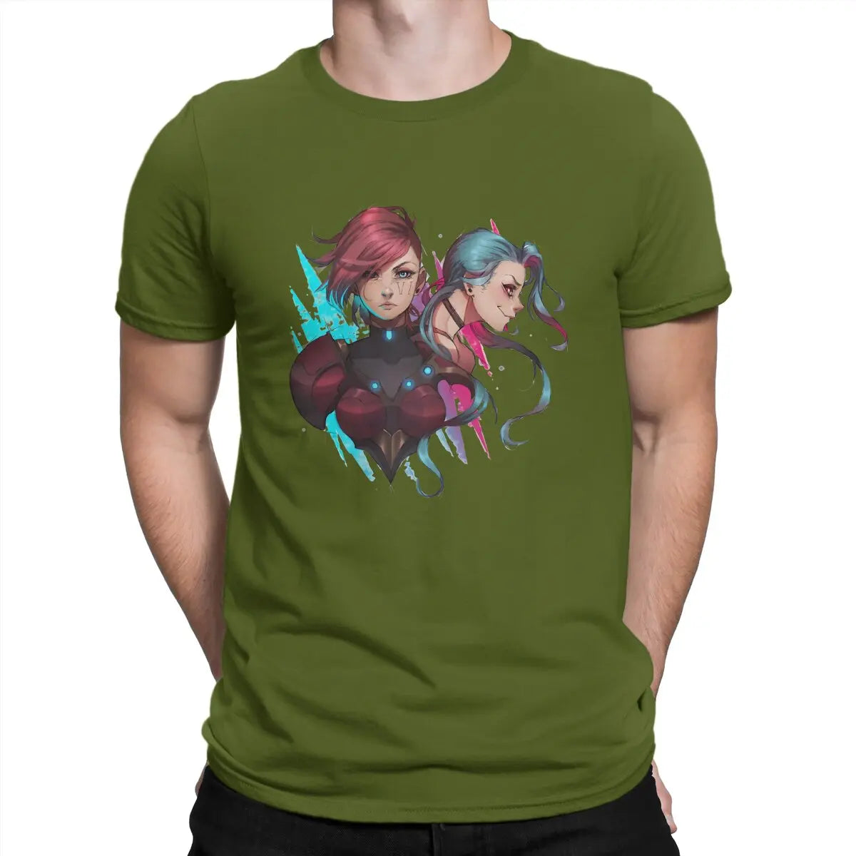 VI & Jinx T-Shirt – Dynamic Design, Arcane - Eden of Clothes