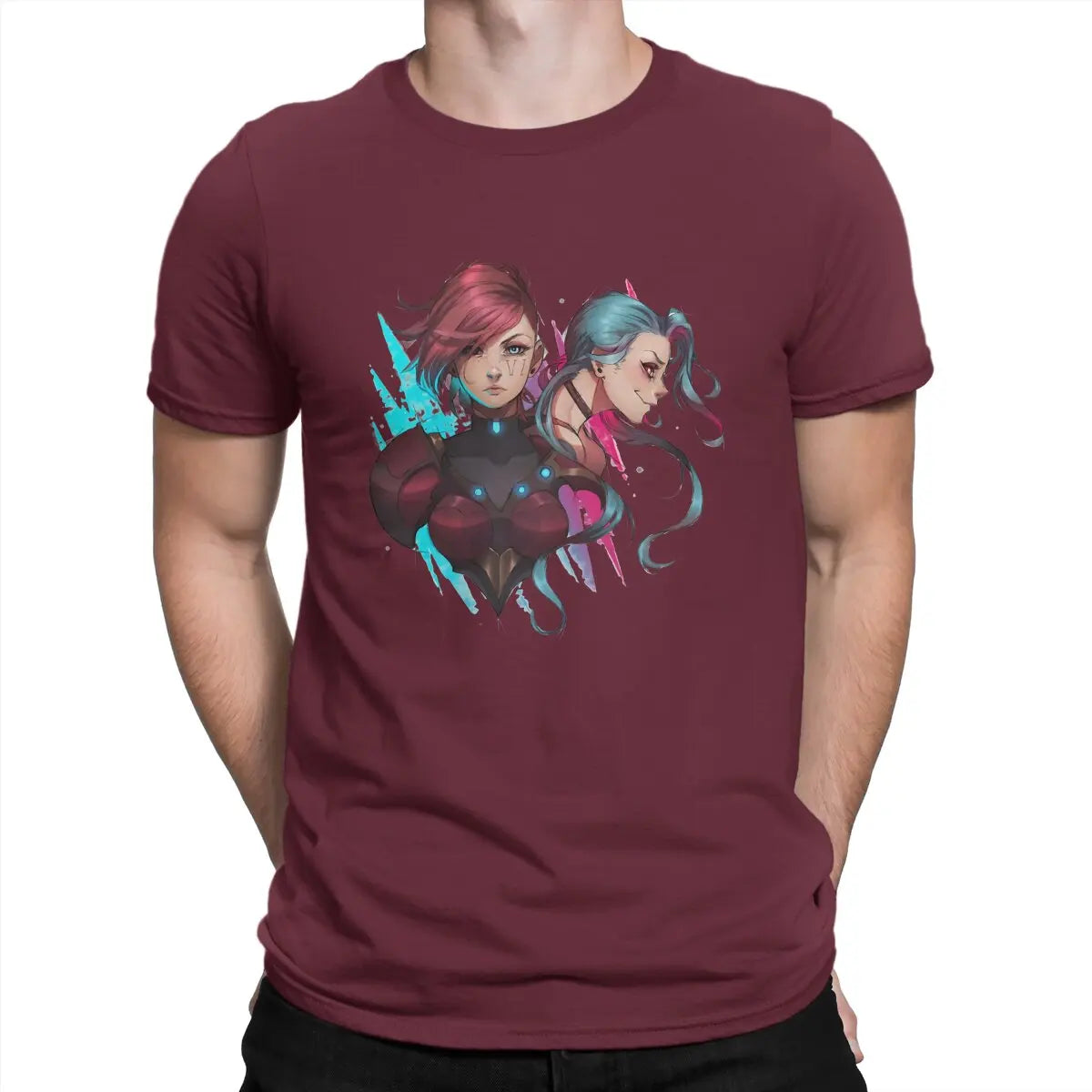 VI & Jinx T-Shirt – Dynamic Design, Arcane - Eden of Clothes