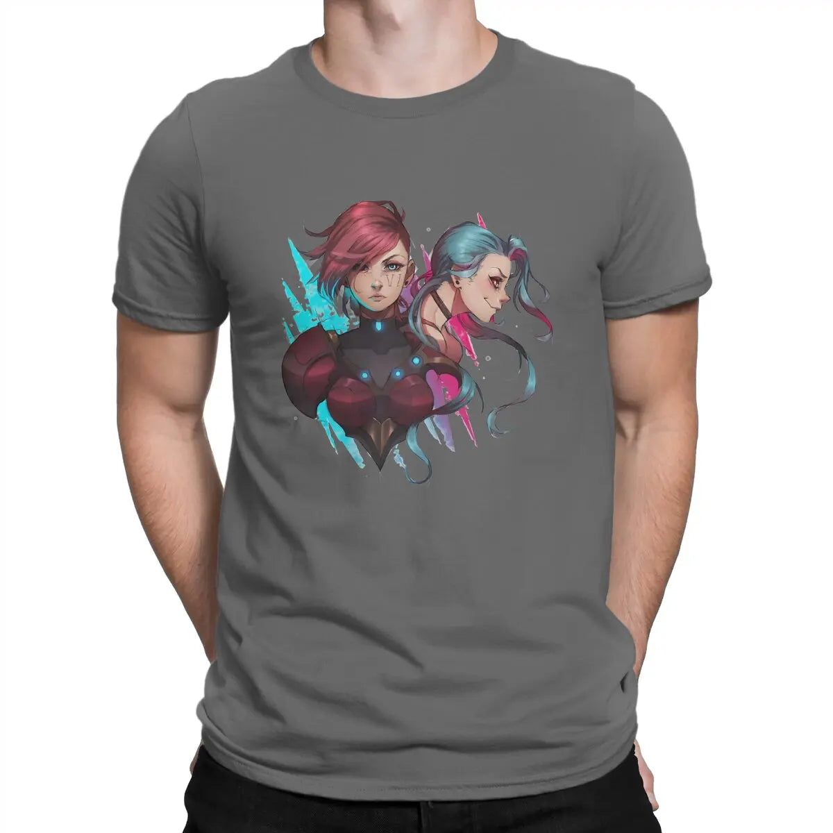VI & Jinx T-Shirt – Dynamic Design, Arcane - Eden of Clothes