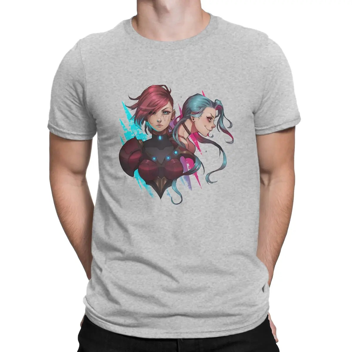 VI & Jinx T-Shirt – Dynamic Design, Arcane - Eden of Clothes