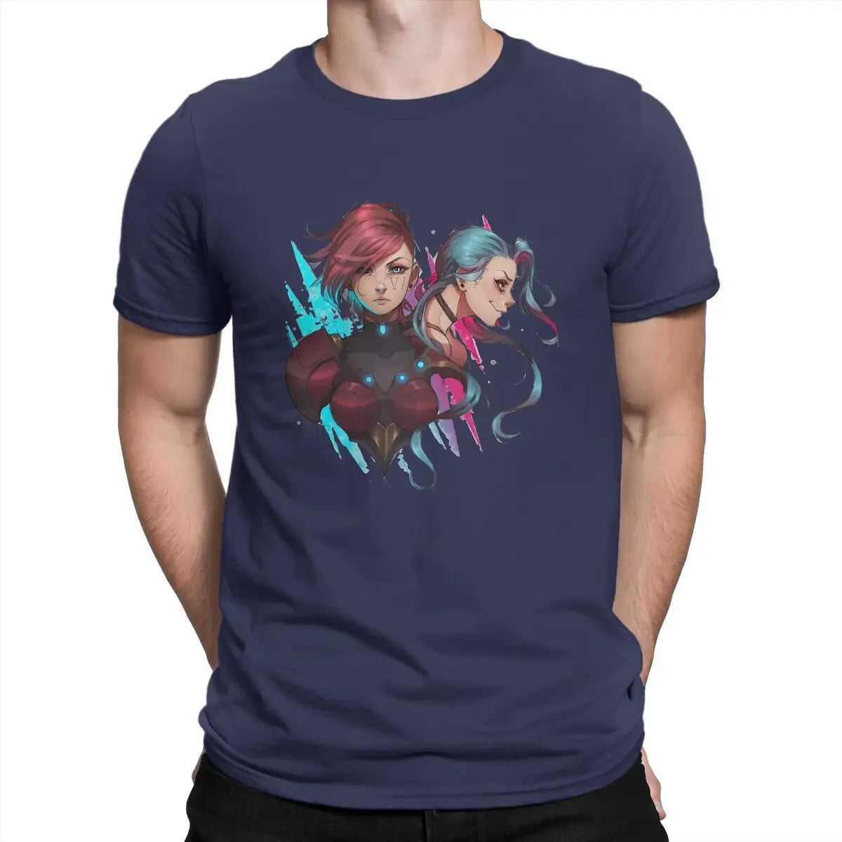 VI & Jinx T-Shirt – Dynamic Design, Arcane - Eden of Clothes