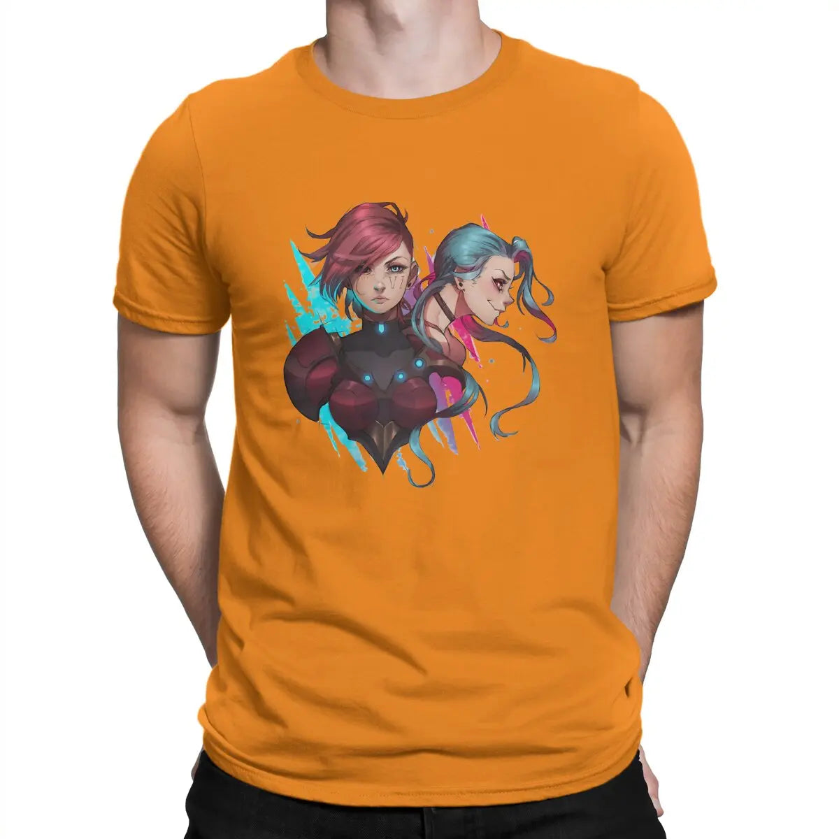 VI & Jinx T-Shirt – Dynamic Design, Arcane - Eden of Clothes