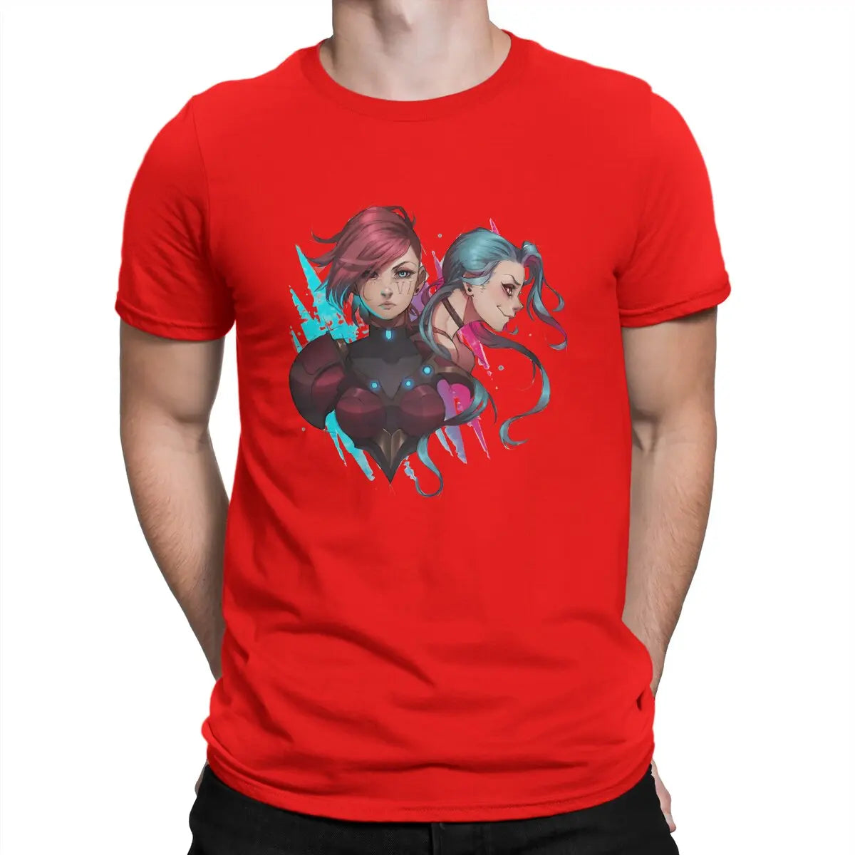 VI & Jinx T-Shirt – Dynamic Design, Arcane - Eden of Clothes