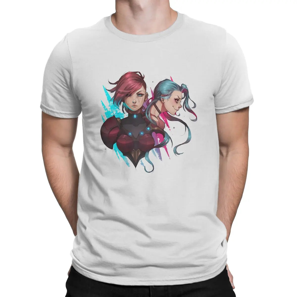 VI & Jinx T-Shirt – Dynamic Design, Arcane - Eden of Clothes