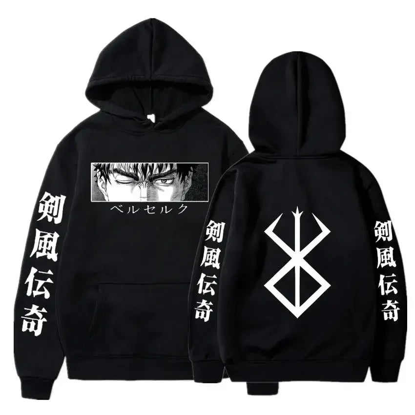 Guts Hooded Hoodie – Berserk, Anime Character Design - Eden of Clothes